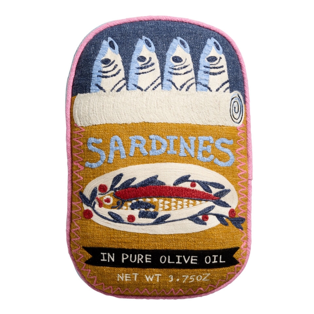 Sardines Decorative Pillow - Multicolor - NWT